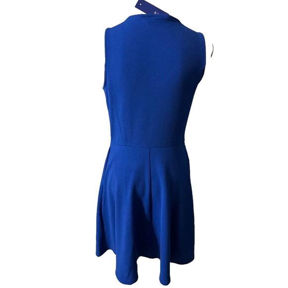 Apt 9 Dress Royal Blue S Small Sleeveless A Line Stretch Washable NWT New - Picture 3 of 5